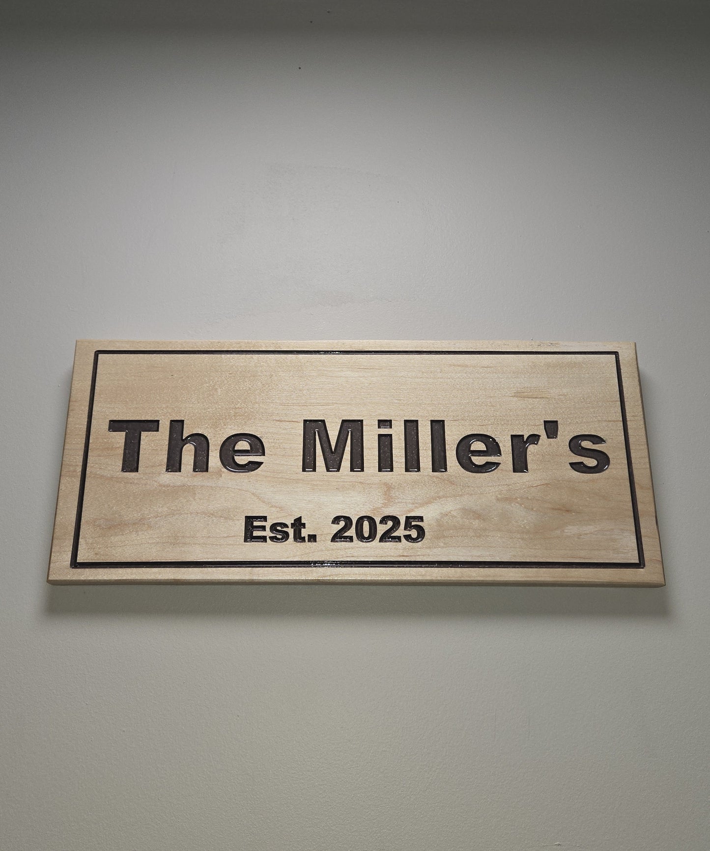 Personalized Maple Wood Engraved Sign