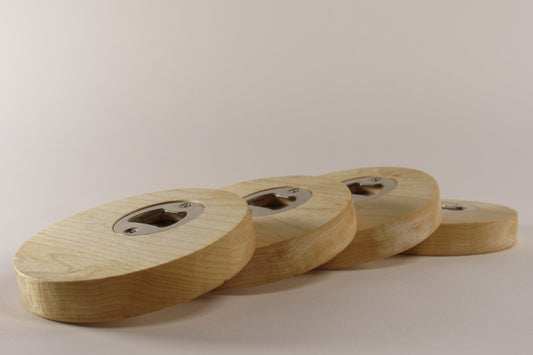 Wooden Coaster Set with Built-In Bottle Opener (Set of 4)