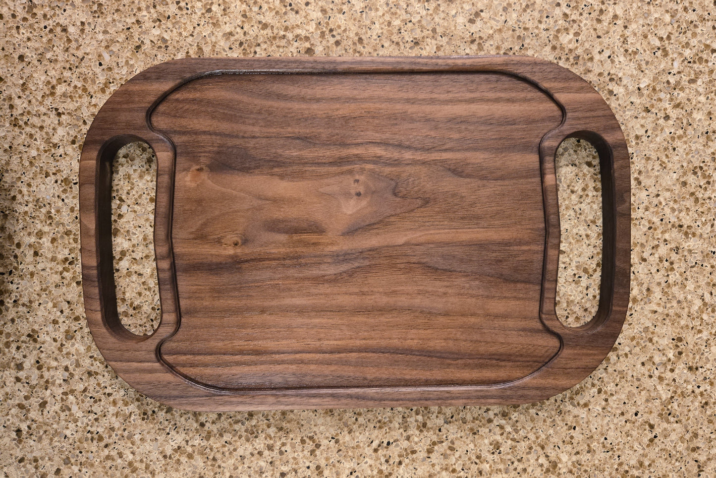 Face Grain Walnut Cutting Board / Serving Tray with Handle