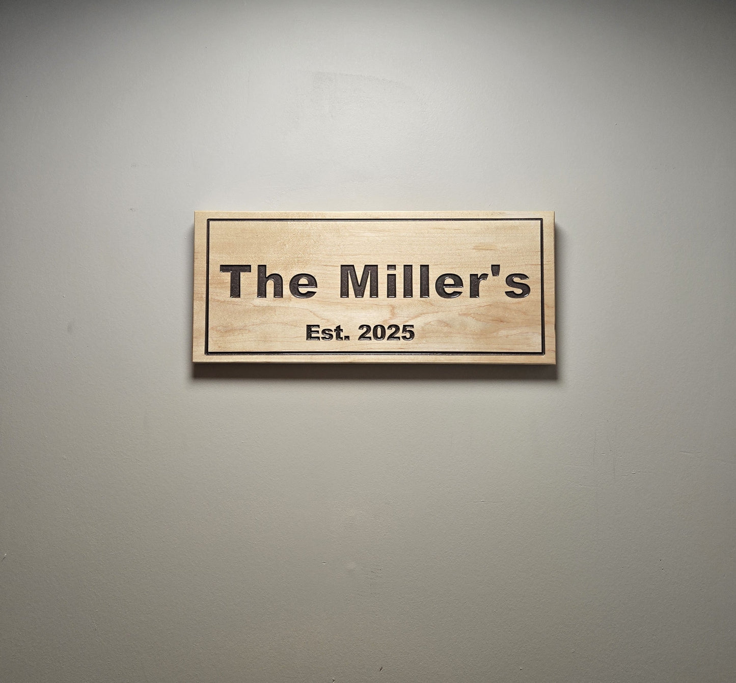 Personalized Maple Wood Engraved Sign