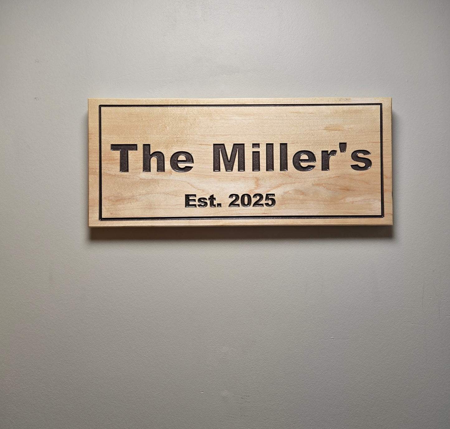 Personalized Maple Wood Engraved Sign