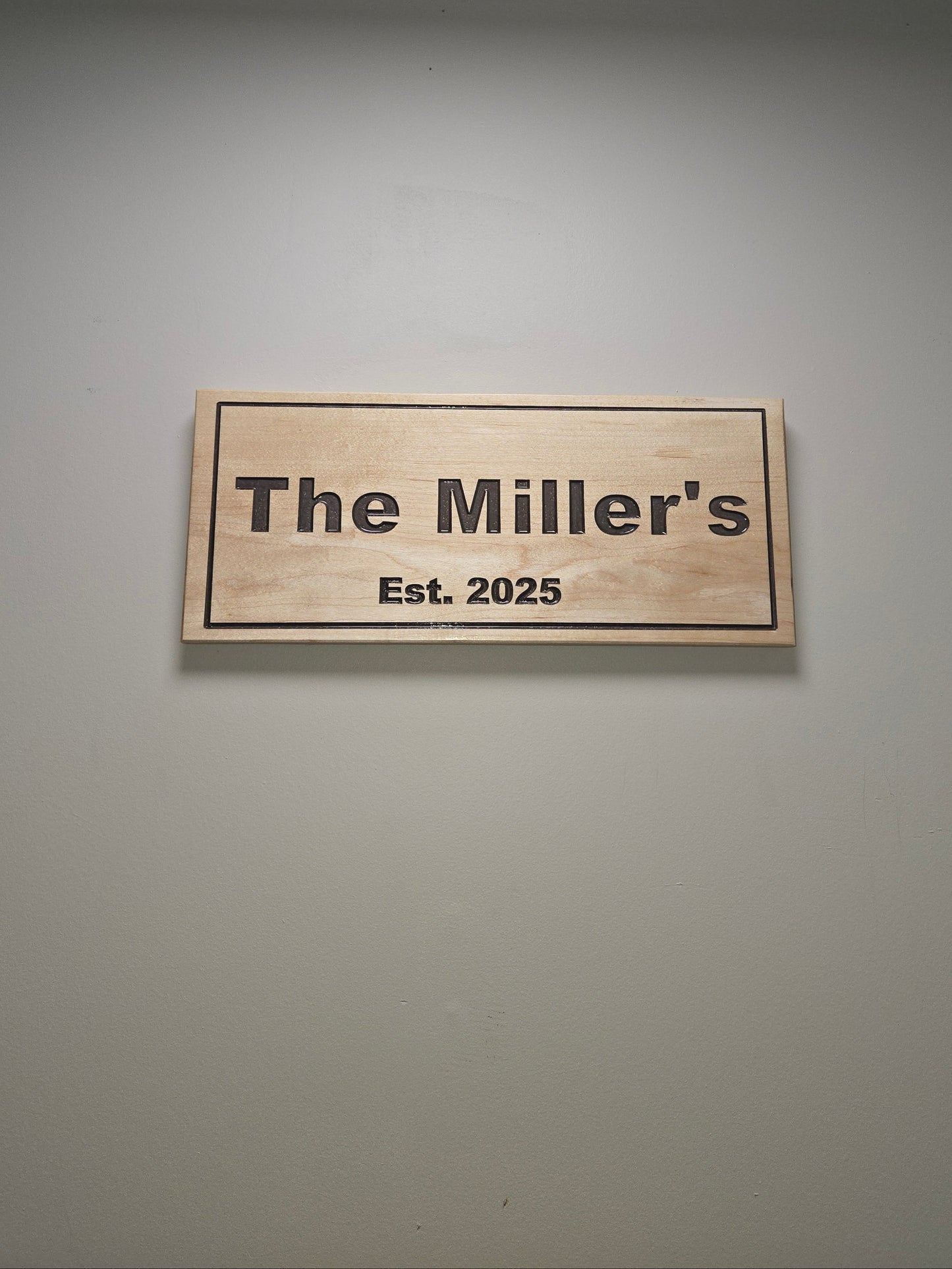 Personalized Maple Wood Engraved Sign