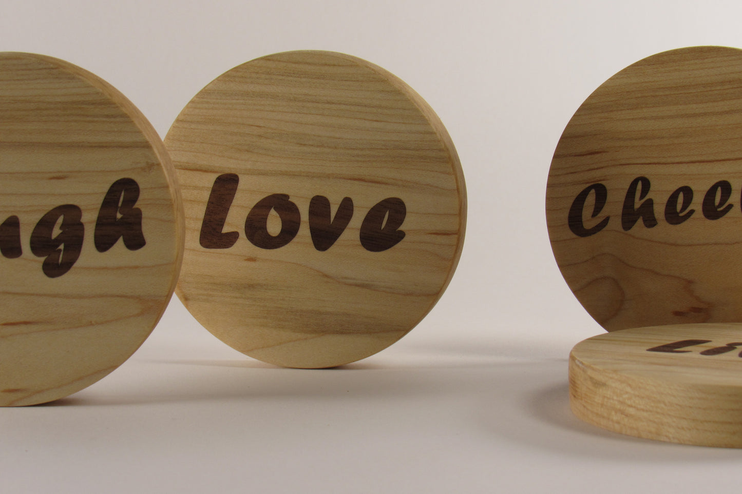 Live, Love, Laugh, Cheers Coasters - Set of 4