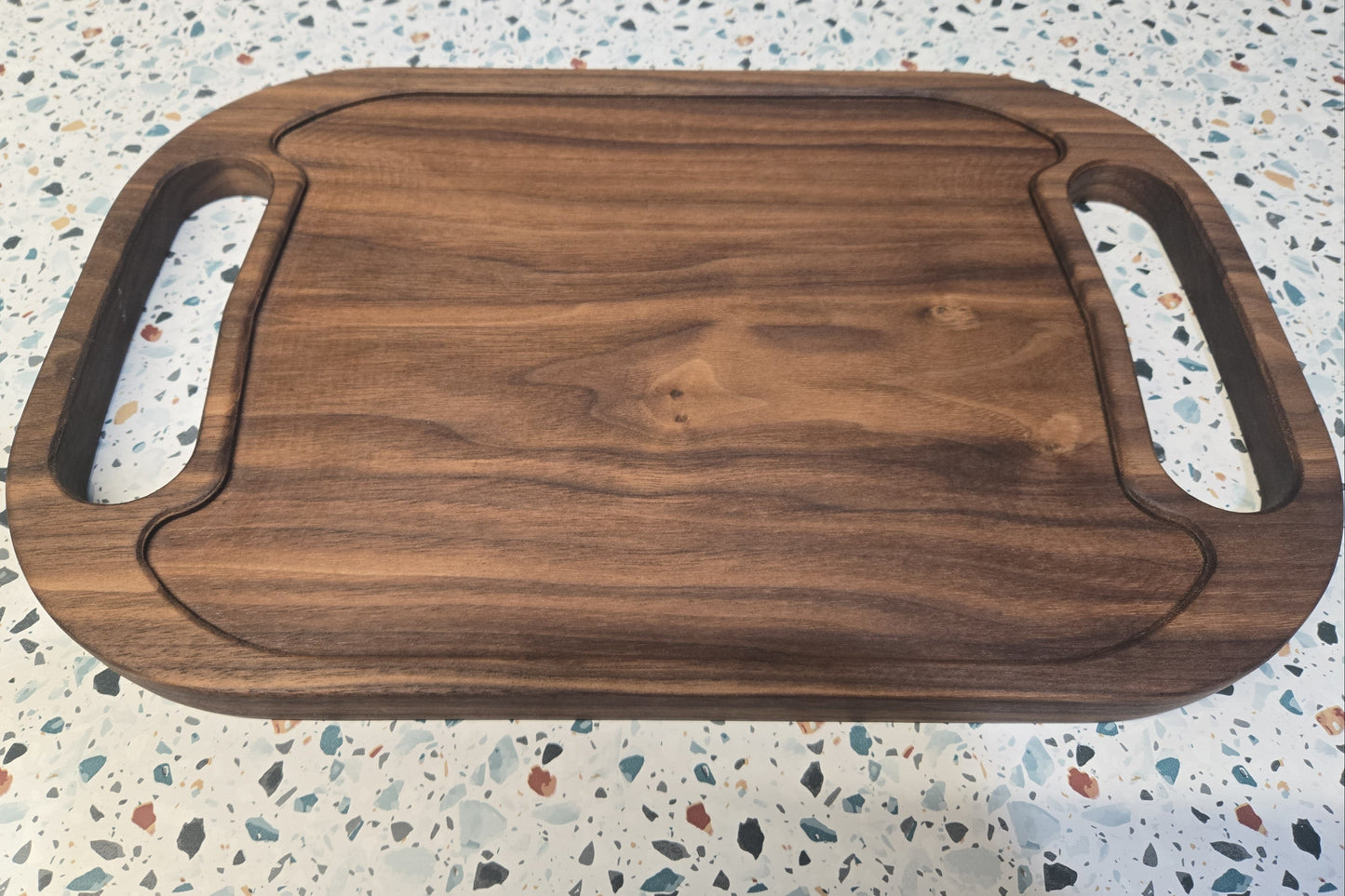 Face Grain Walnut Cutting Board / Serving Tray with Handle