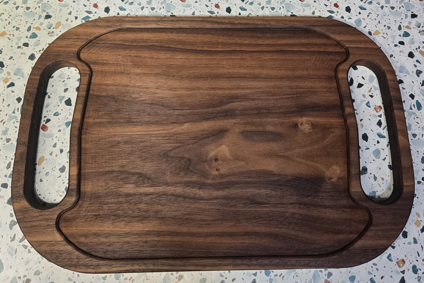 Face Grain Walnut Cutting Board / Serving Tray with Handle