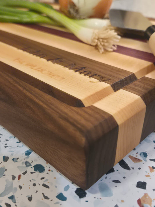 Edge Grain Cutting Board with Name Engraving