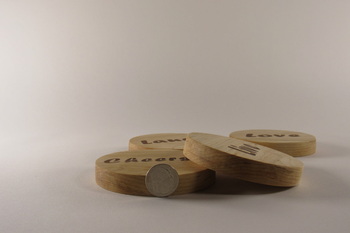 Live, Love, Laugh, Cheers Coasters - Set of 4