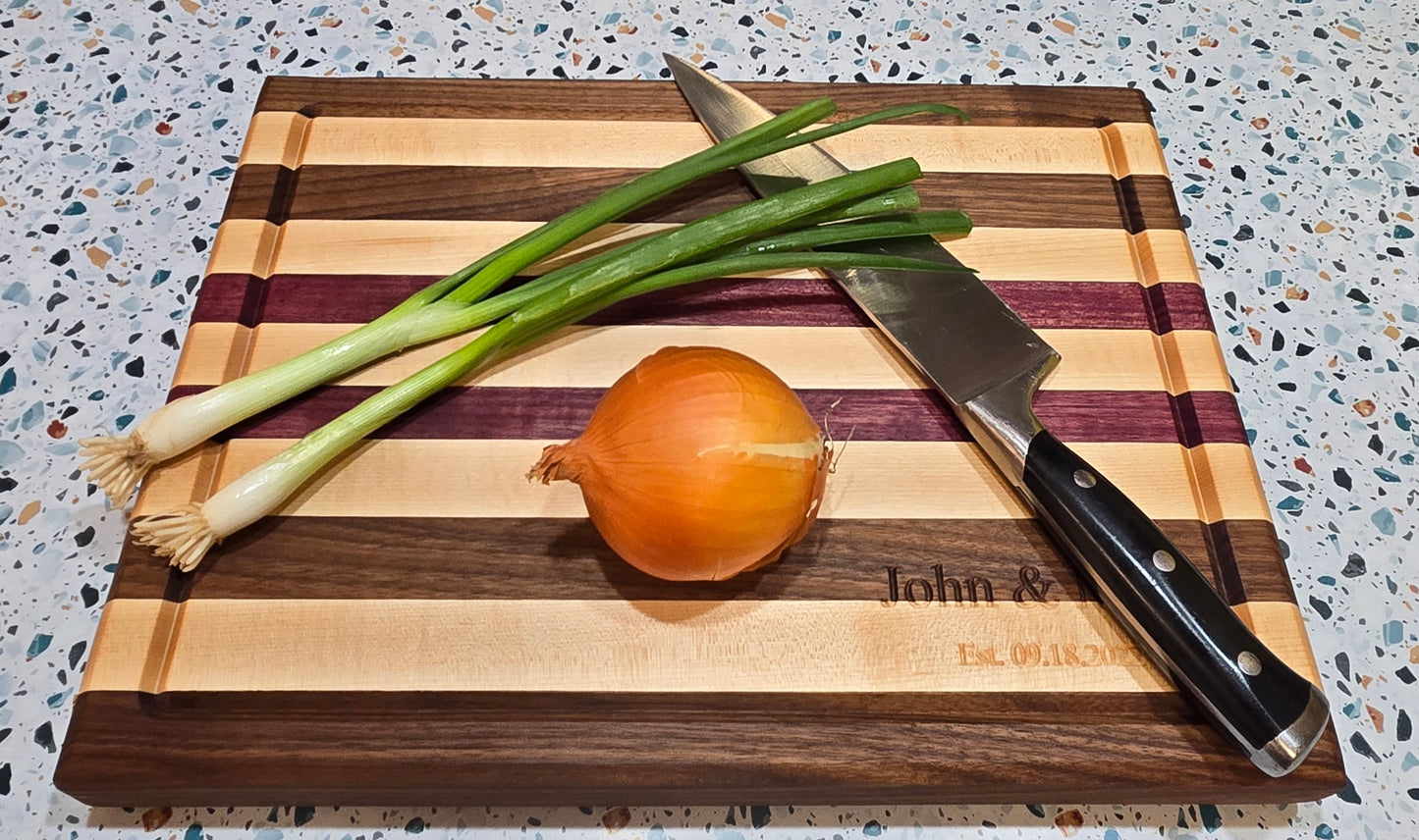 Edge Grain Cutting Board with Name Engraving
