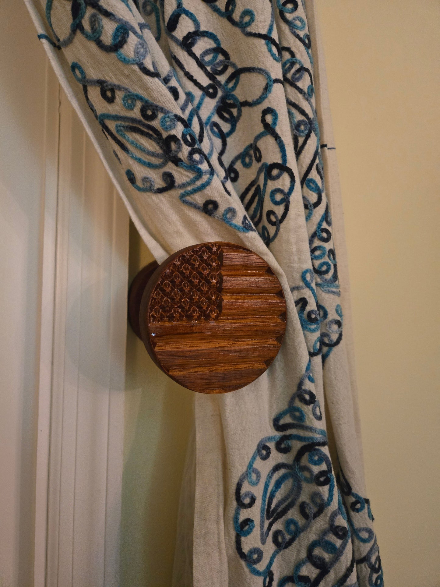 Wooden Curtain Tie Back - Pair