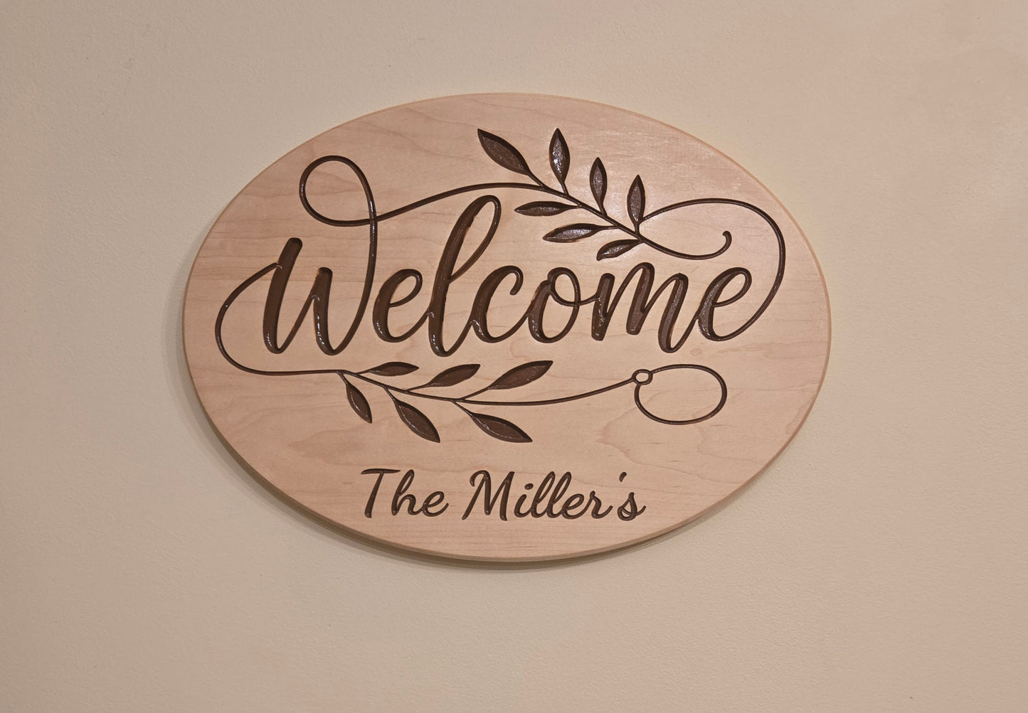 Personalized Wood Welcome Sign