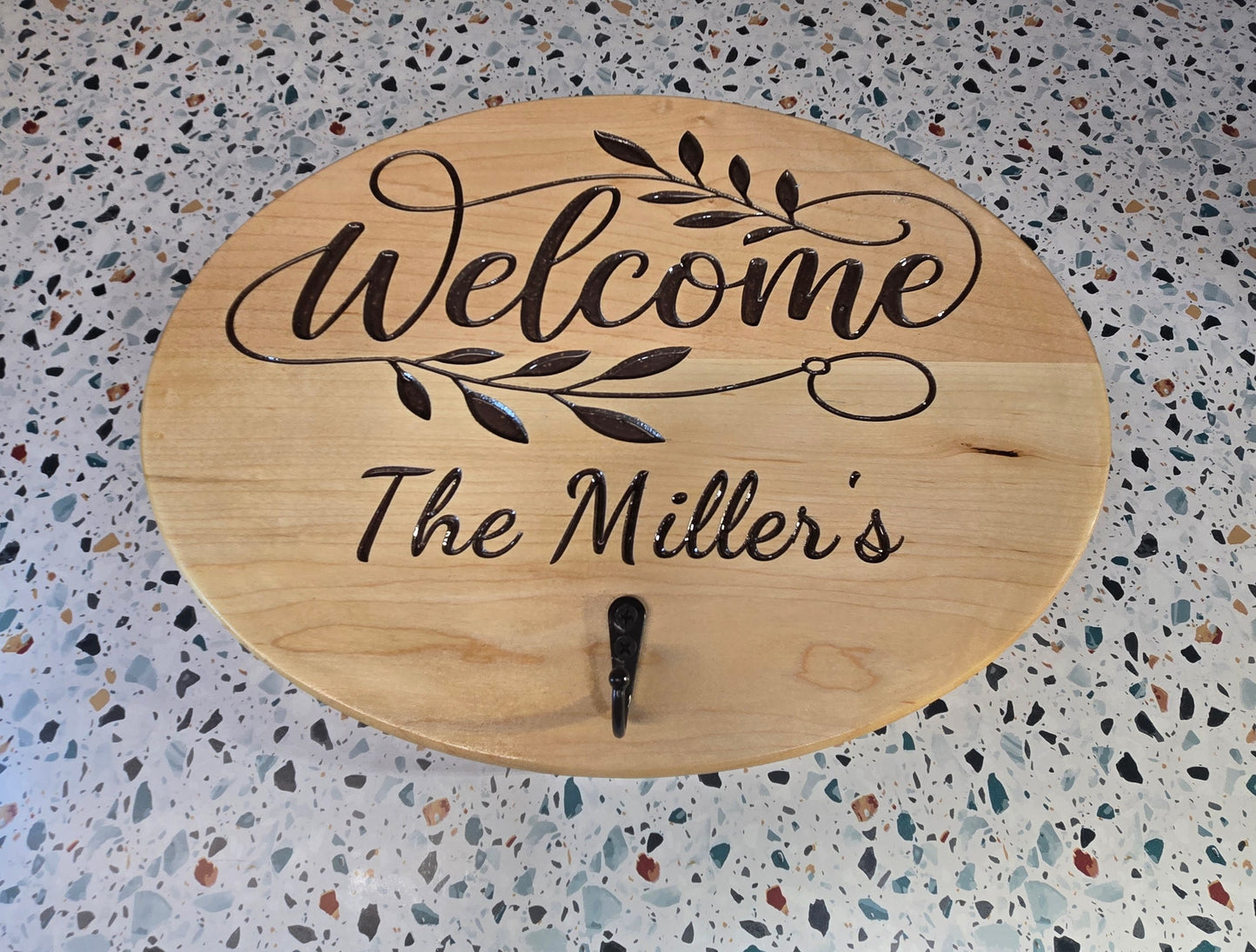 Personalized Wood Welcome Sign