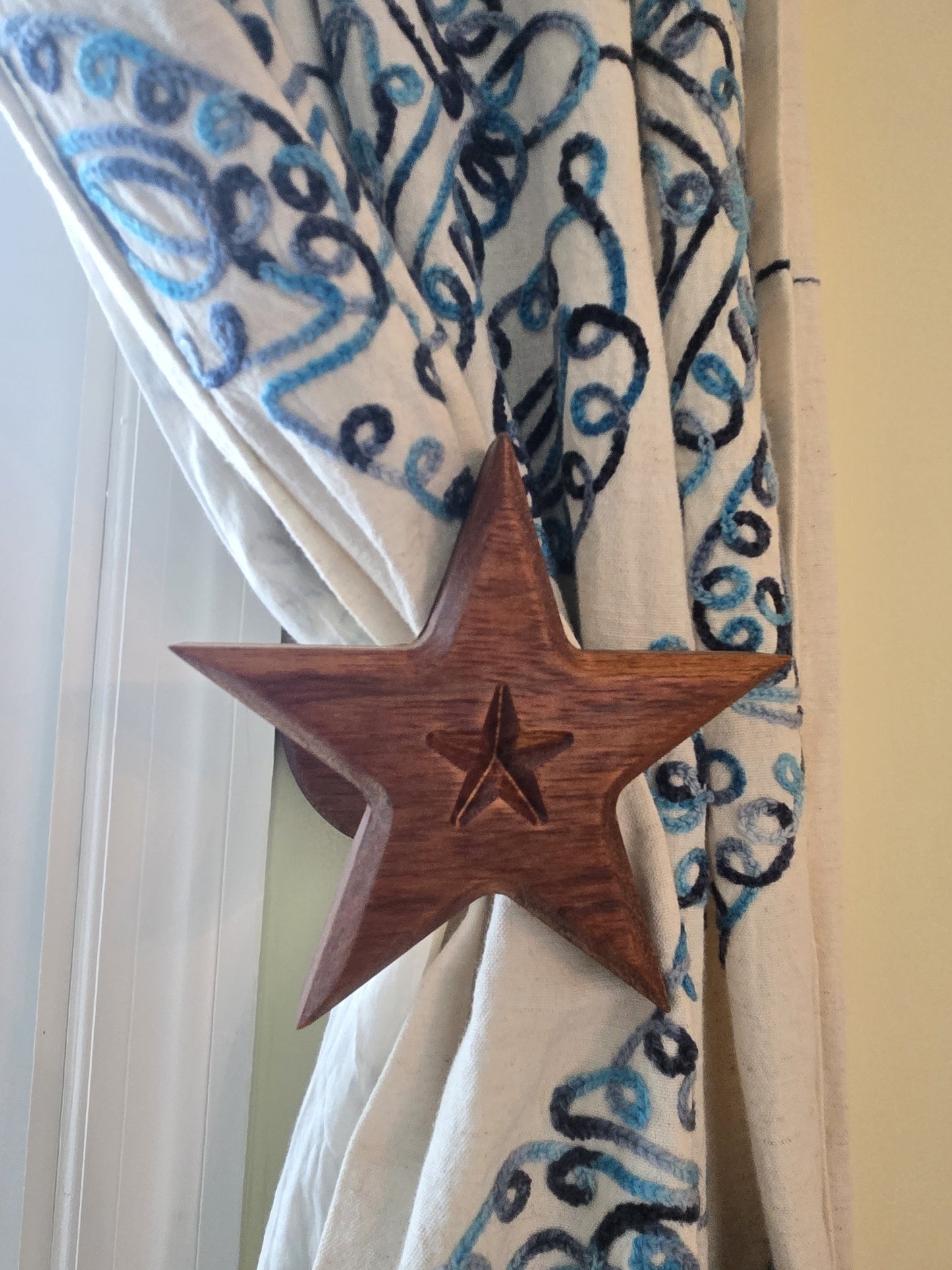 Wooden Curtain Tie Back - Pair