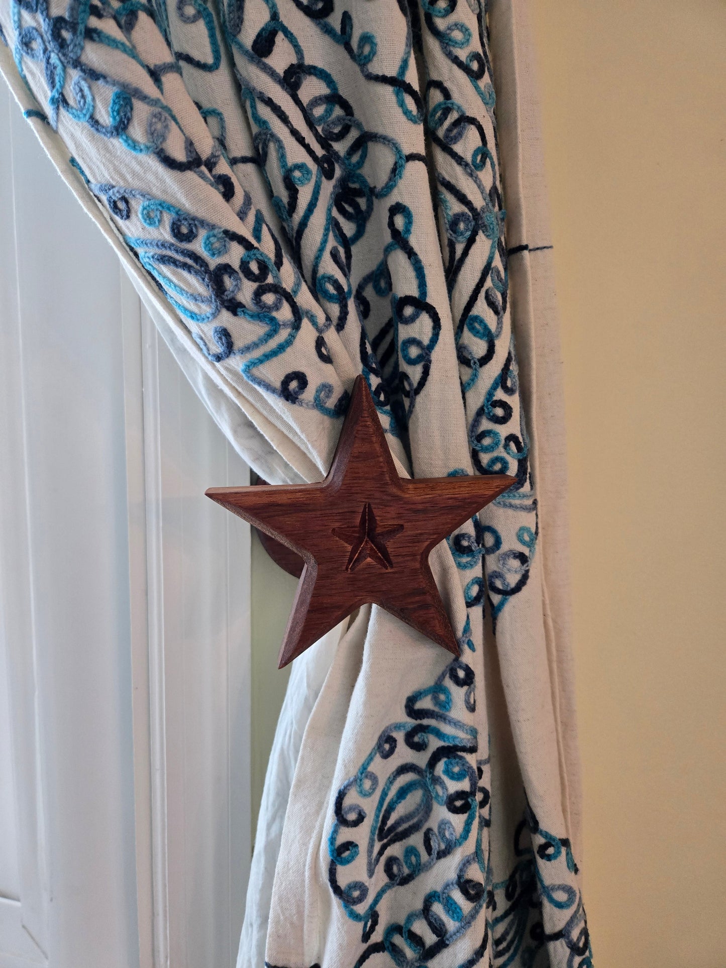 Wooden Curtain Tie Back - Pair